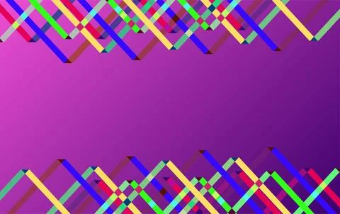 Abstract colorful triangle pattern background tri fold brochure template Stock Illustration