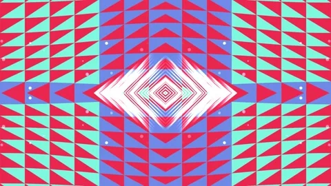 Abstract colorful triangle pattern with white optical illusion Stock Footage 327141653