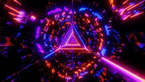 Abstract colorful triangle wireframe with abstract background 3d illustration Illustrazione stock