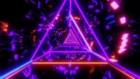Abstract colorful triangle wireframe with abstract background 3d illustration Illustrazione stock