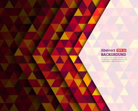 Abstract colorful triangles background design Stock Illustration