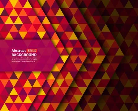 Abstract colorful triangles background design Stock Illustration