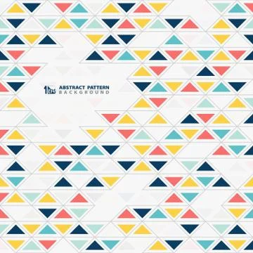 Abstract colorful triangles pattern design background. illustration vector Stock Illustration