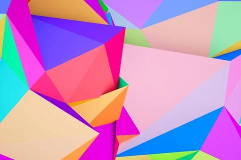 Abstract colorful triangular background pattern, 3 d Illustrazione stock