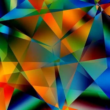 Abstract Colorful Triangular Pattern. Modern Geometric Mosaic Background. 스톡 일러스트