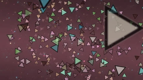 Abstract Colorful Triangular Shapes In Vibrant Radiating Background Stock Footage 300350707