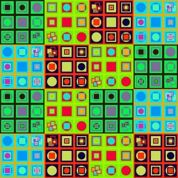 Abstract colorful variable pattern in op art style (eps) Stockillustratie