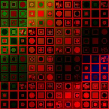 Abstract colorful variable pattern in op art style Stock Illustration