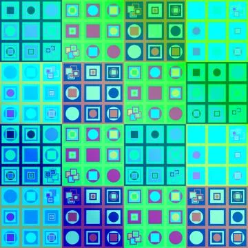 Abstract colorful variable pattern in op art style Stock Illustration