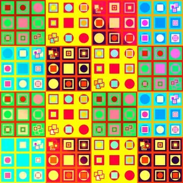 Abstract colorful variable pattern in op art style 스톡 일러스트