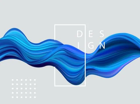 Abstract colorful vector background, color flow liquid wave Stock Illustration