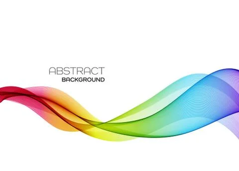 Abstract colorful vector background, color flow wave for design brochure Stock Illustration