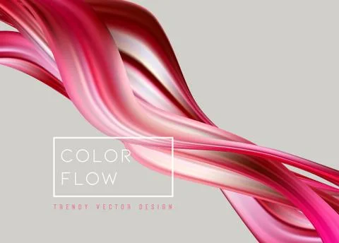 Abstract colorful vector background, color flow liquid wave for design brochure Stock Illustration