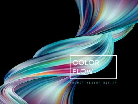 Abstract colorful vector background, color flow liquid wave for design brochure Illustrazione stock