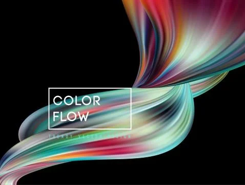 Abstract colorful vector background, color flow liquid wave for design brochure Illustrazione stock