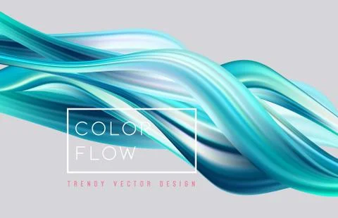 Abstract colorful vector background, color flow liquid wave for design brochure Illustrazione stock