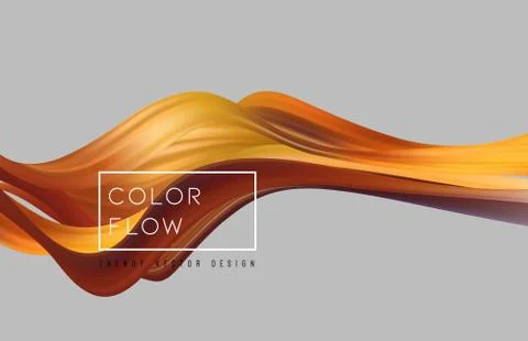 Abstract colorful vector background, color flow liquid wave for design brochure Stock Illustration