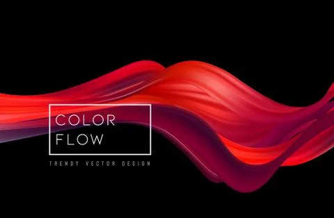 Abstract colorful vector background, color flow liquid wave for design brochure Stock Illustration