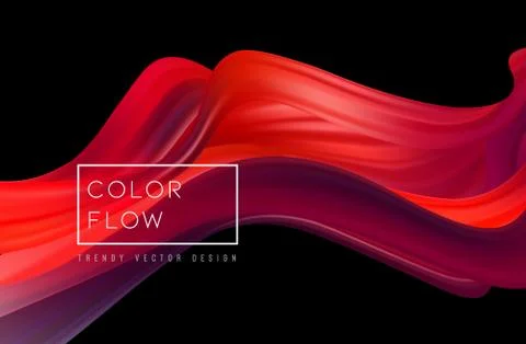 Abstract colorful vector background, color flow liquid wave for design brochure Stock Illustration