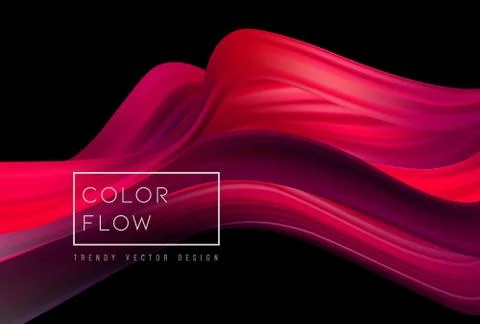 Abstract colorful vector background, color flow liquid wave for design brochure Stock Illustration