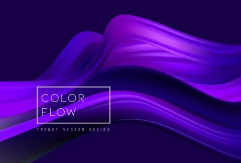 Abstract colorful vector background, color flow liquid wave for design brochure Stock Illustration