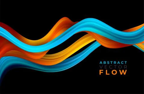 Abstract colorful vector background, color flow liquid wave for design brochure Stock Illustration