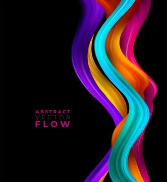 Abstract colorful vector background, color flow liquid wave for design brochure Stock Illustration