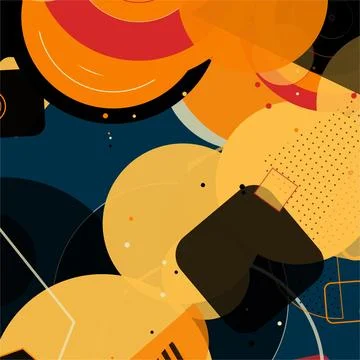 Abstract colorful vector background with geometric shapes and overlapping c.. Stock Illustration