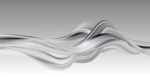 Abstract colorful vector background, gray flow liquid wave for design brochure Stock Illustration
