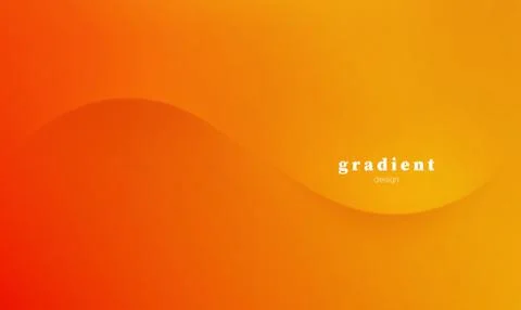Abstract colorful vector background, orange color banner with smooth line and Stock Illustration