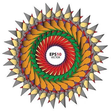 Abstract colorful vector mandala Illustrazione stock