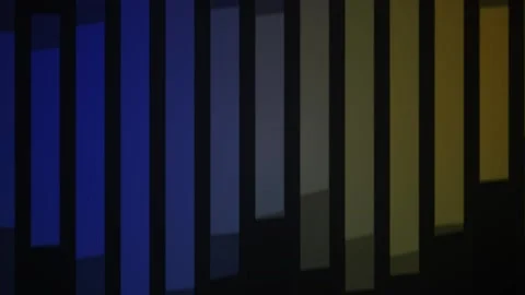 Abstract colorful vertical audio equalizer bars pulsing on dark background .. 스톡 동영상 346319851