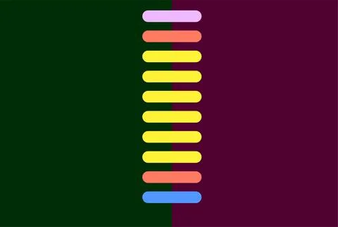 Abstract Colorful Vertical Bars on Split Background With Symmetry and High .. Stock Illustration