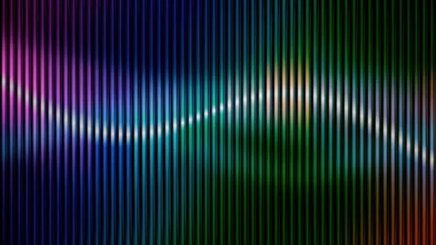 Abstract colorful vertical lines pattern on dark background Illustrazione stock
