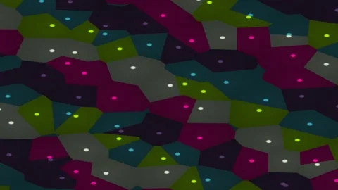 Abstract Colorful Voronoi Diagram Pattern Seamless Loop Motion Background Stock Footage 345652941