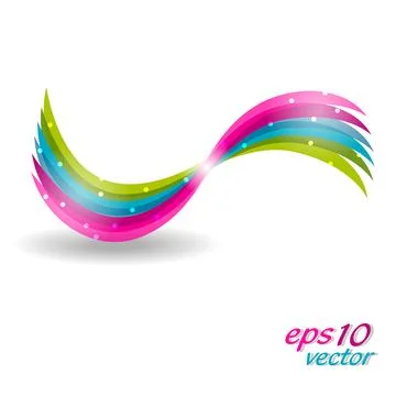 Abstract colorful wave background for flyer, banner or poster and copy space. Stock Illustration