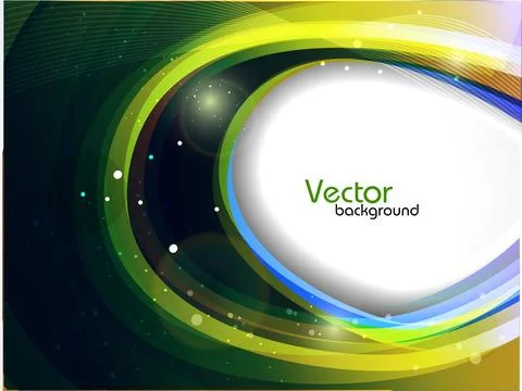 Abstract colorful wave background isolated on white and copy space.. Stock Illustration