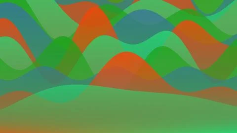 Abstract Colorful Wave Background with Overlapping Translucent Fluid Shapes.. 스톡 일러스트