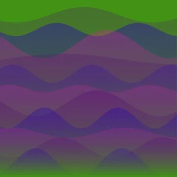 Abstract colorful wave background with overlapping purple and green flowing.. Illustrazione stock