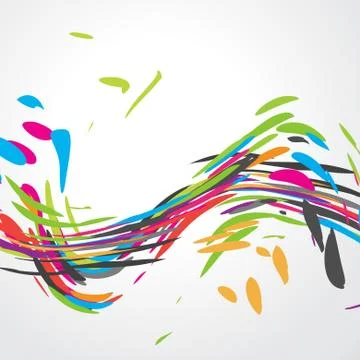 Abstract colorful wave design 스톡 일러스트