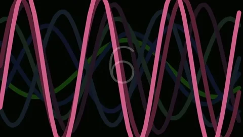 Abstract colorful wave flow animation background for futuristic data visual.. Stock Footage 342203240