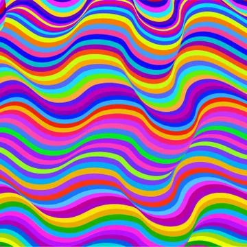 Abstract colorful wave, line pattern background. Striped repeating texture. V Stock Illustration