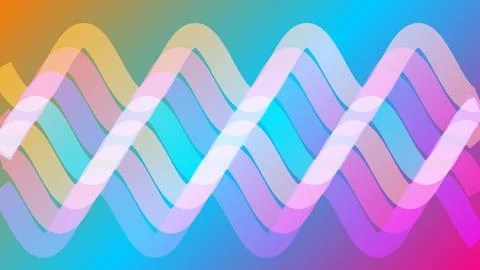 Abstract colorful wave lines pattern on a vibrant gradient background Stock Photos