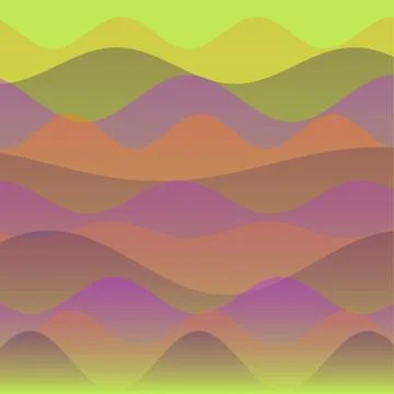 Abstract Colorful Wave Pattern Background with Overlapping Translucent Grad.. Illustrazione stock