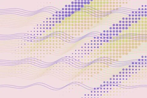 Abstract colorful wave pattern with dots and lines Stock Photos