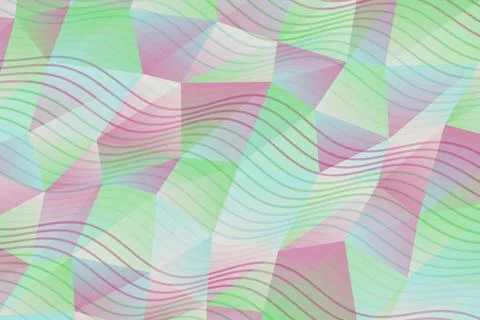Abstract colorful wave pattern with lines and geometric shapes Stock Photos