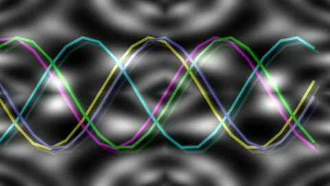 Abstract colorful wave pattern: modern equalizer sound visualizer background Stock Footage 336768322