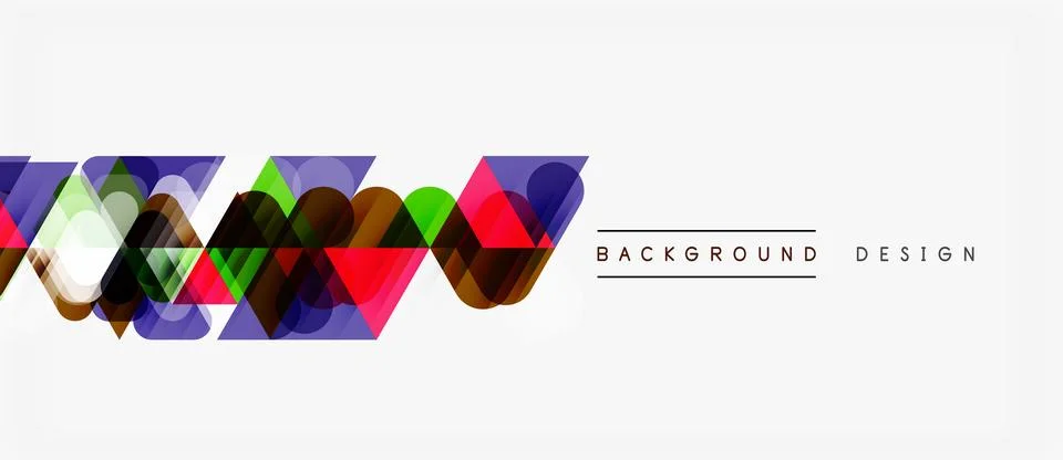 Abstract colorful wave pattern. Modern design element with overlapping shapes Illustrazione stock