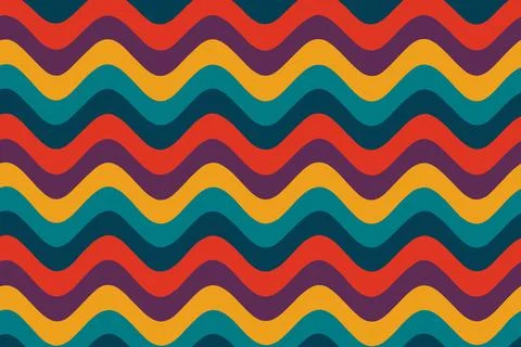 Abstract colorful wave pattern seamless background Stock-Illustration
