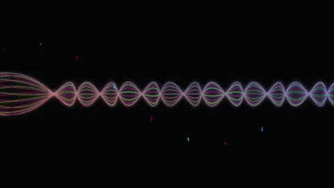 Abstract colorful waveform animation Stock Footage 344512389